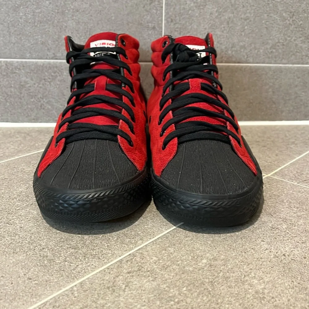 Vision Street Wear VSW Suede Hi skate skateboard shoes sneakers red Mens Size 13